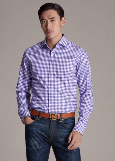 Ralph Lauren Gingham Twill Skjorter Herre Danmark (RBFXZ2856)